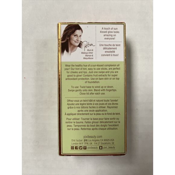 Pixi On The Glow Bronze Cheeks Lips Tinted Moisture Stick RichGlow 0.6 oz - Picture 3 of 5